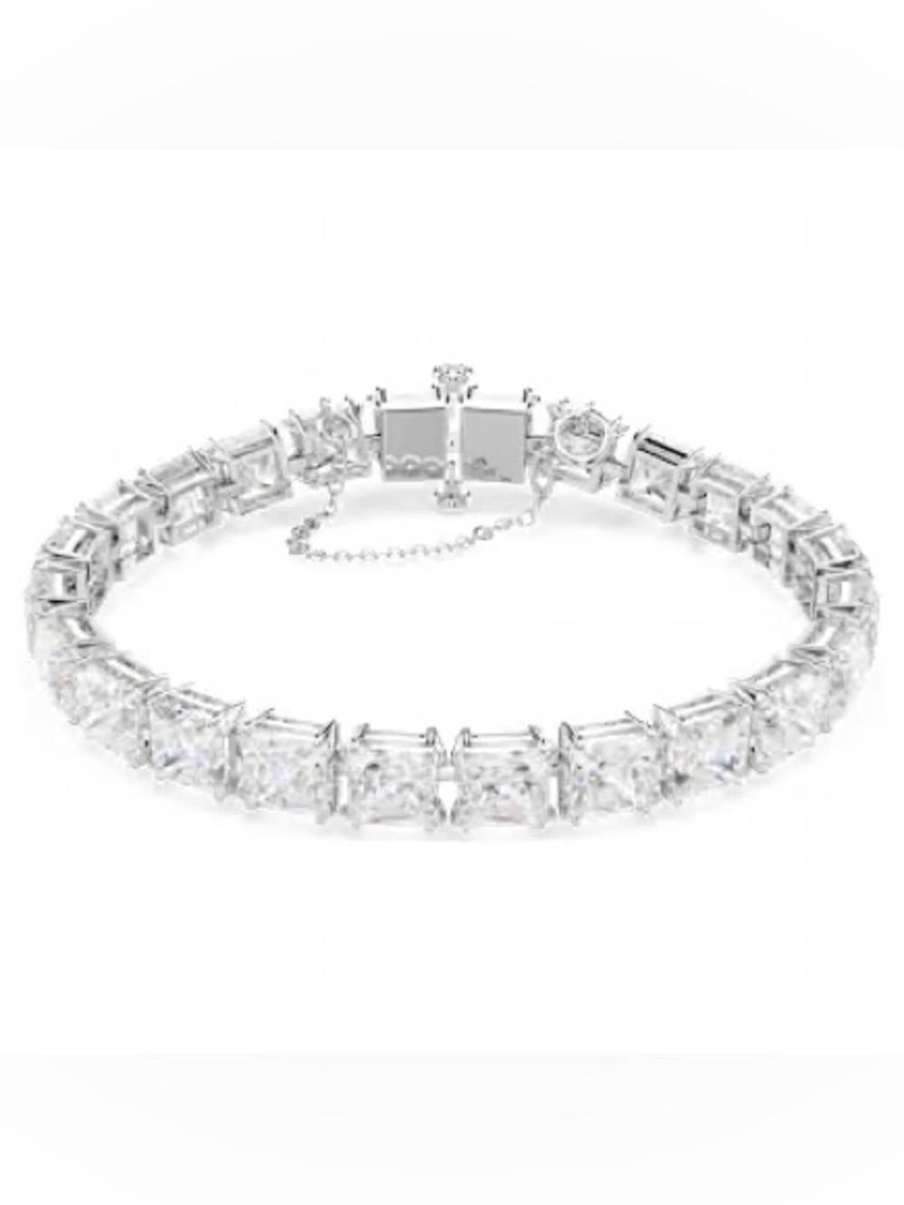 NWOT Swarovski Matrix Square-Set Tennis Bracelet - Picture 5 of 10